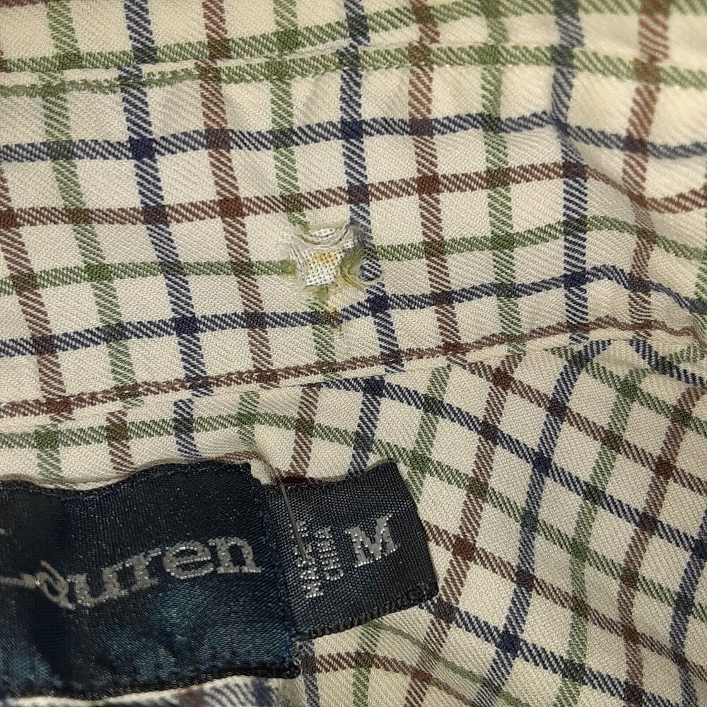 Ralph Lauren Adult M Classic fit Mens Plaid Multicolor Shirt Long Sleeve - Picture 4 of 9